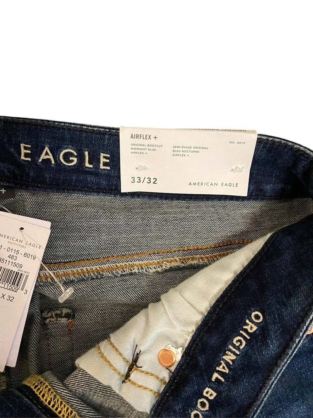 NWT American Eagle Men’s Bootcut Jeans, Size 33x32 - Picture 2 of 7